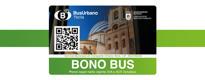 Tarjeta bono bus con código QR